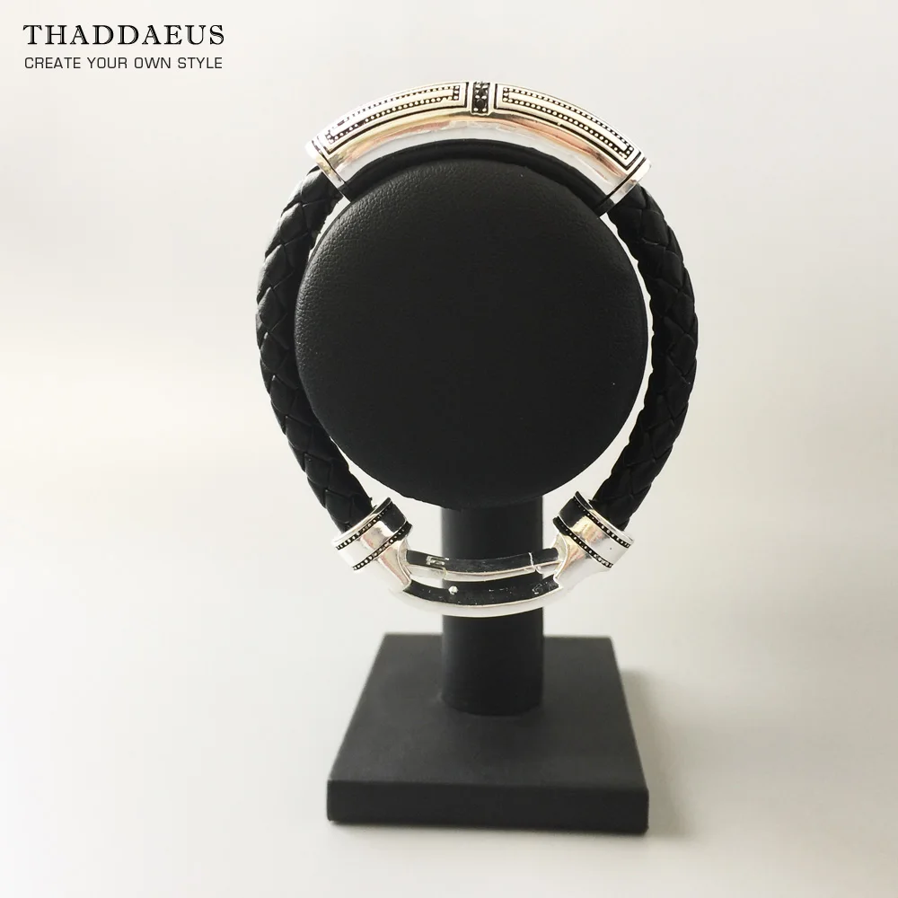 Leather Bracelet 925 Sterling Silver Charms