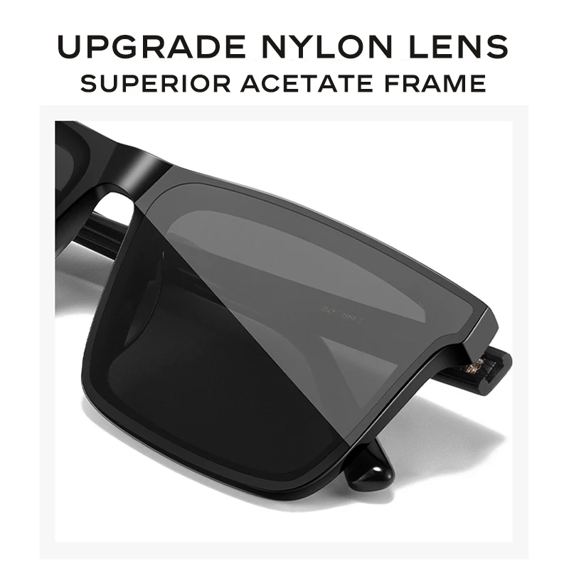 CAPONI Square Flat Design Sunglasses For Men