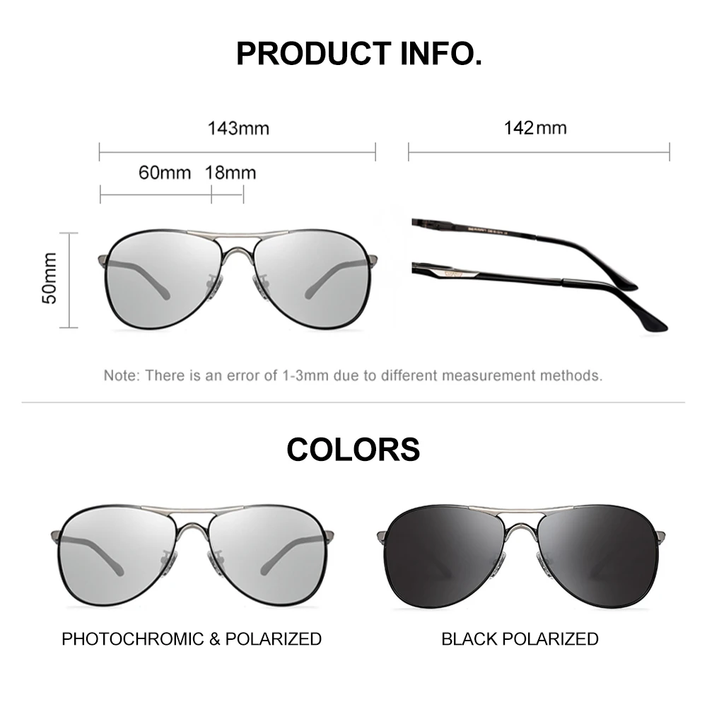 Driving Photochromic Polarized CAPONI Sunglasses