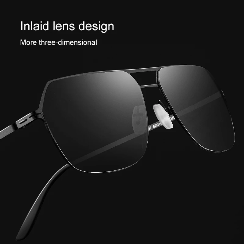 Square Polarized Sunglasses Nylon Lens UV Protect