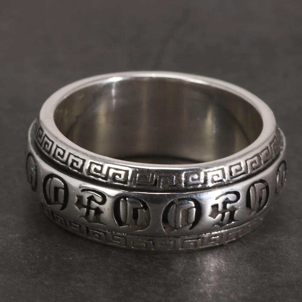 925 Sterling Silver Buddha Ring