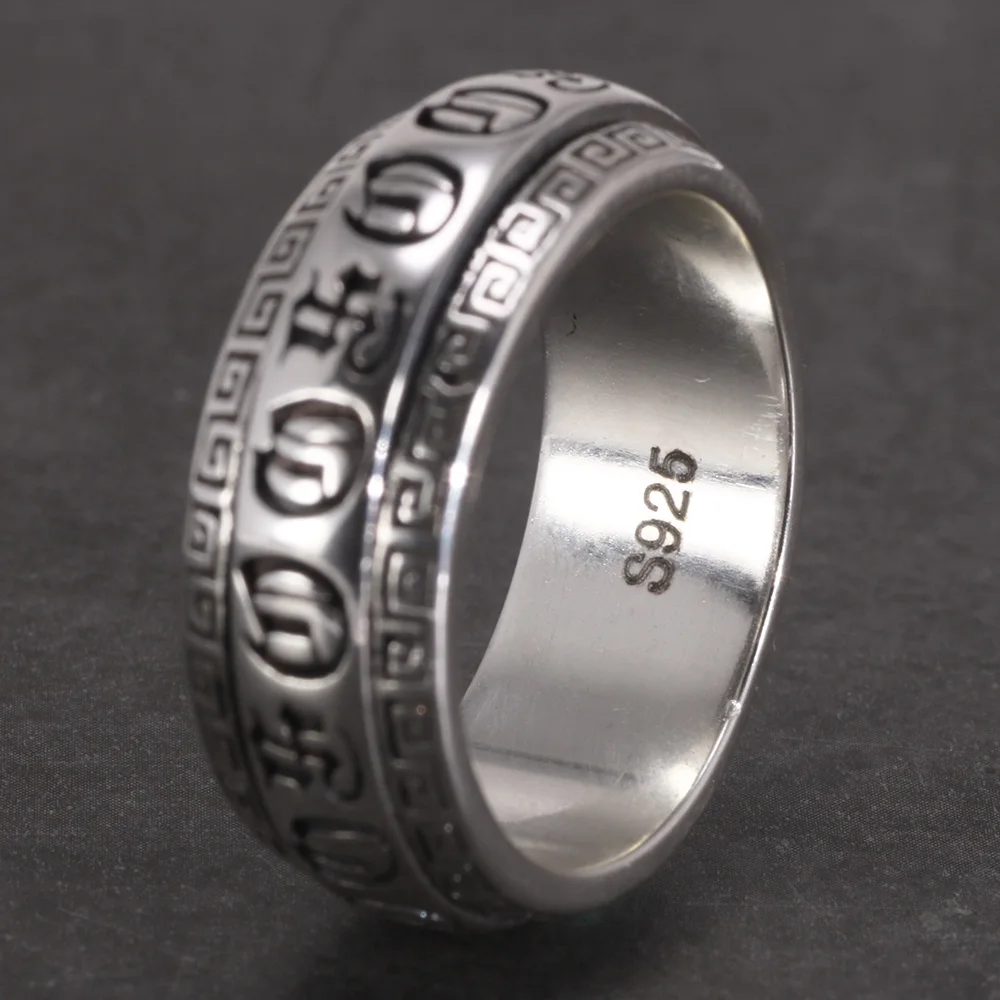 925 Sterling Silver Buddha Ring