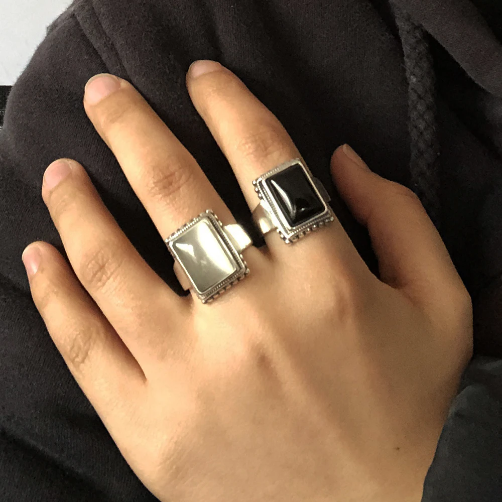 Lucifer Ring With Black Onyx Solid 925 Sterling Silver