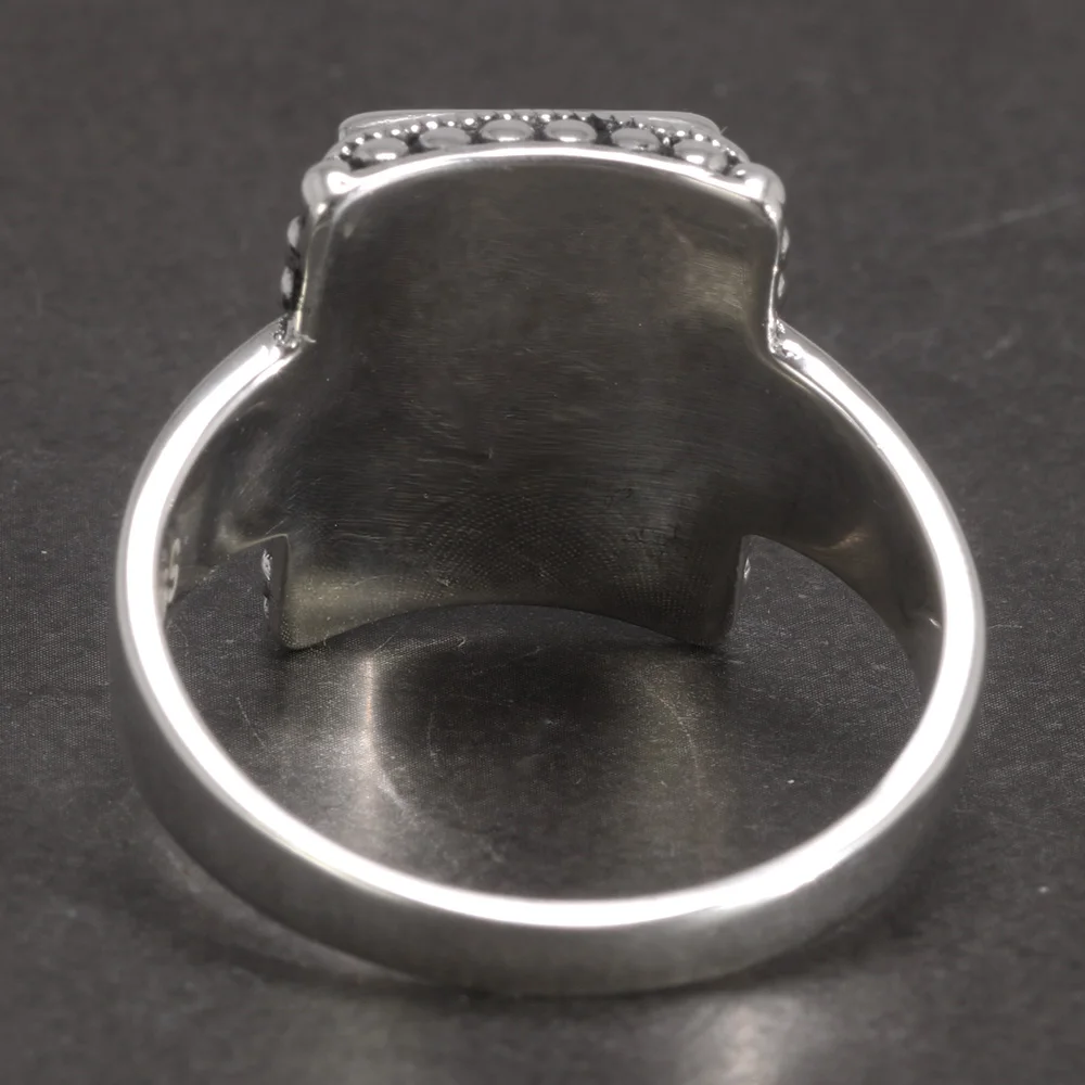 Lucifer Ring With Black Onyx Solid 925 Sterling Silver