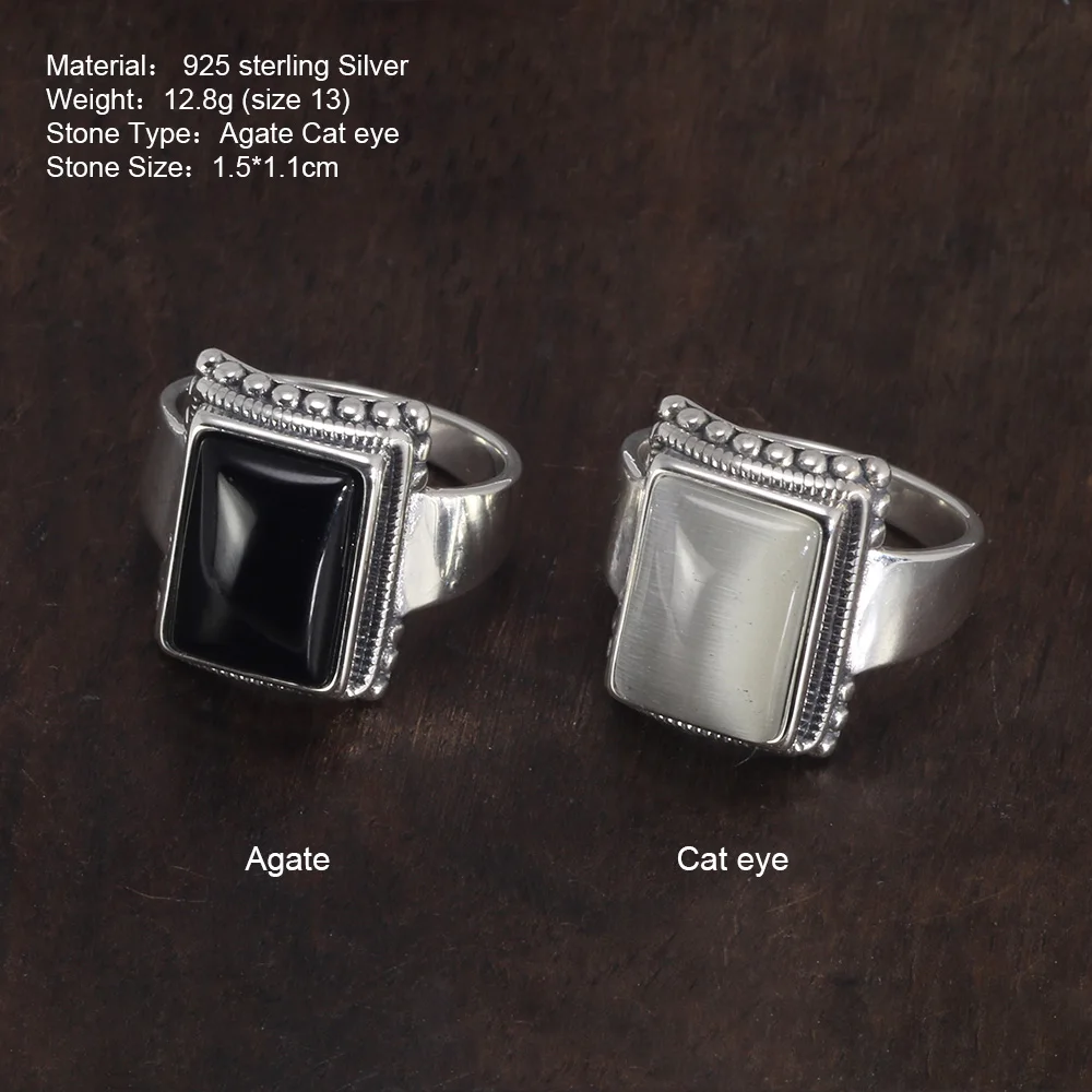 Lucifer Ring With Black Onyx Solid 925 Sterling Silver