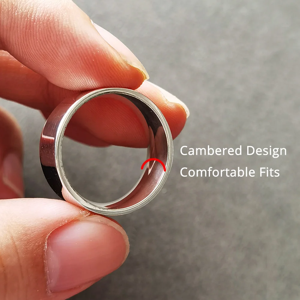 Solid 925 Sterling Silver Plain Rings for Couples