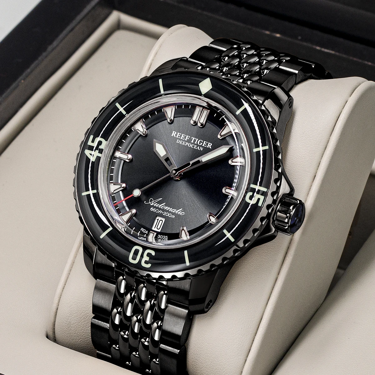 Reef Tiger Watch Sapphire Crystal Bracelet