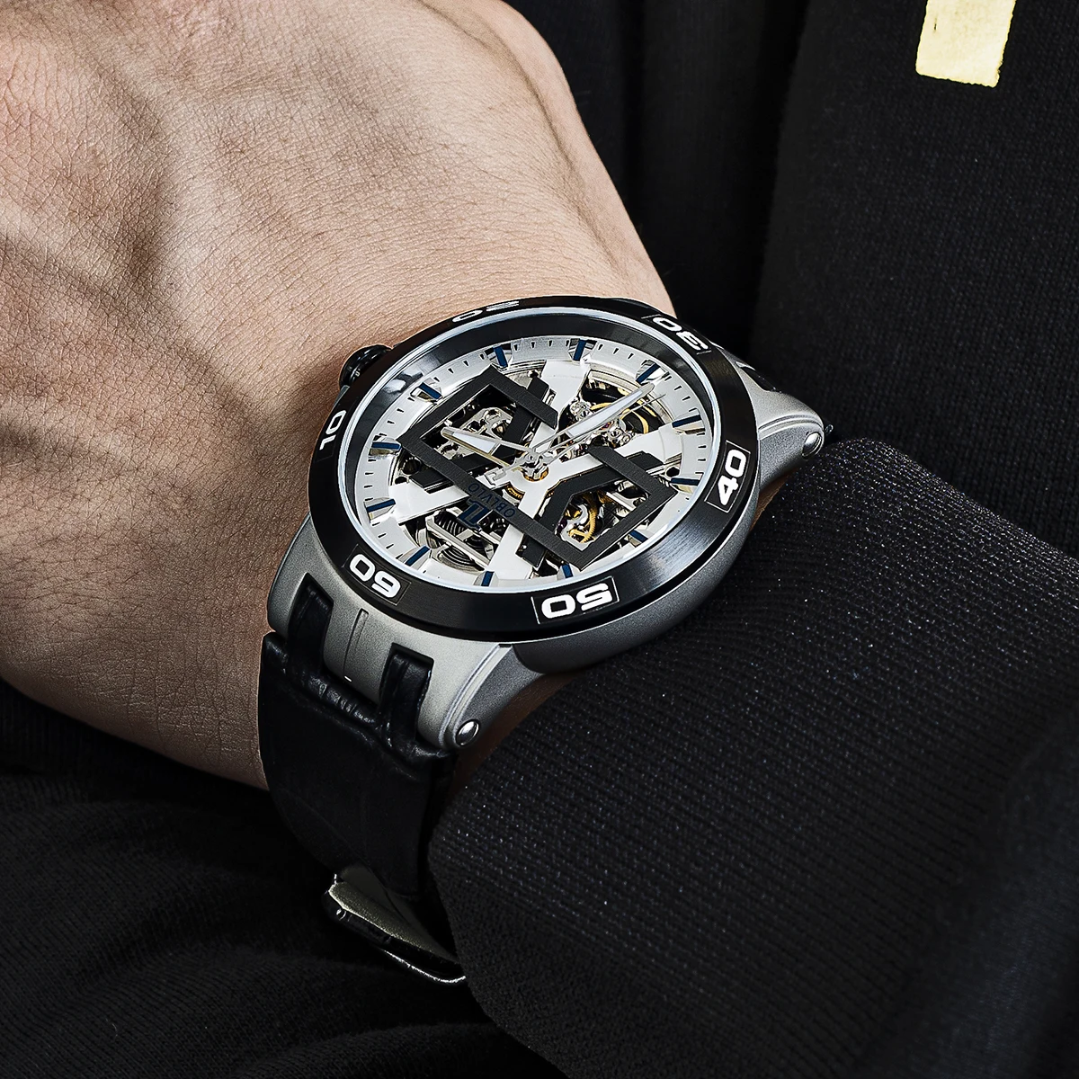 OBLVLO Automatic Watches With Skeleton Dial