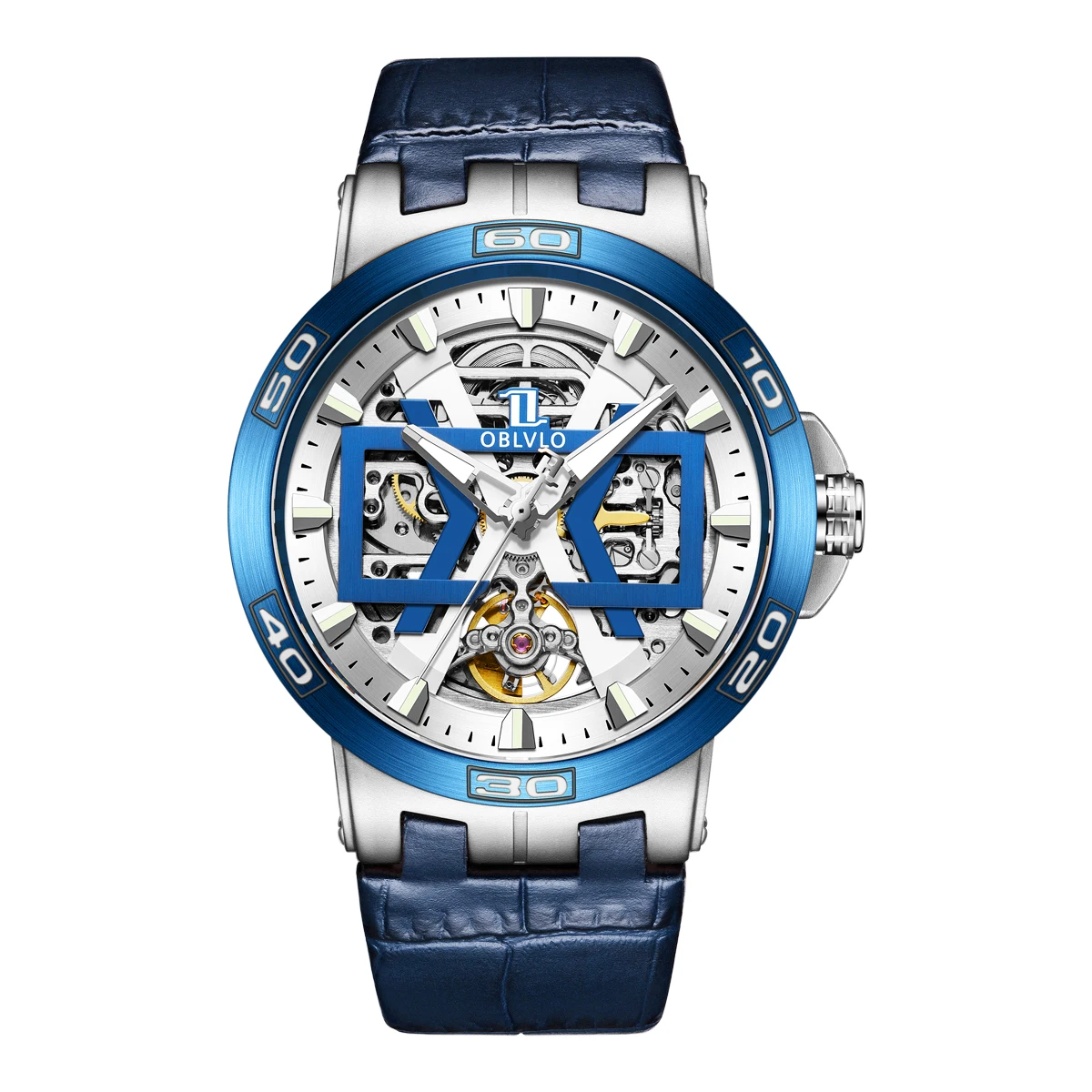 OBLVLO Automatic Watches With Skeleton Dial