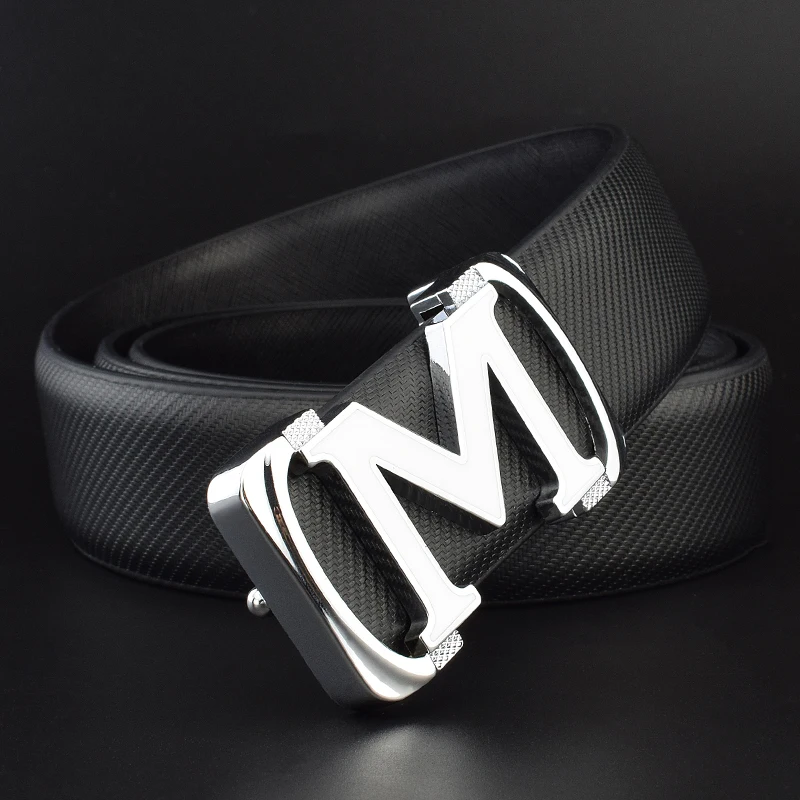 High Quality M Letter Genuine Leather Belt