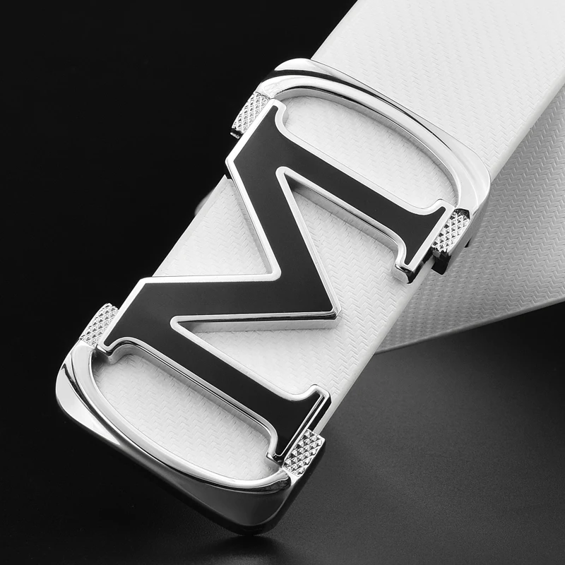 High Quality M Letter Genuine Leather Belt