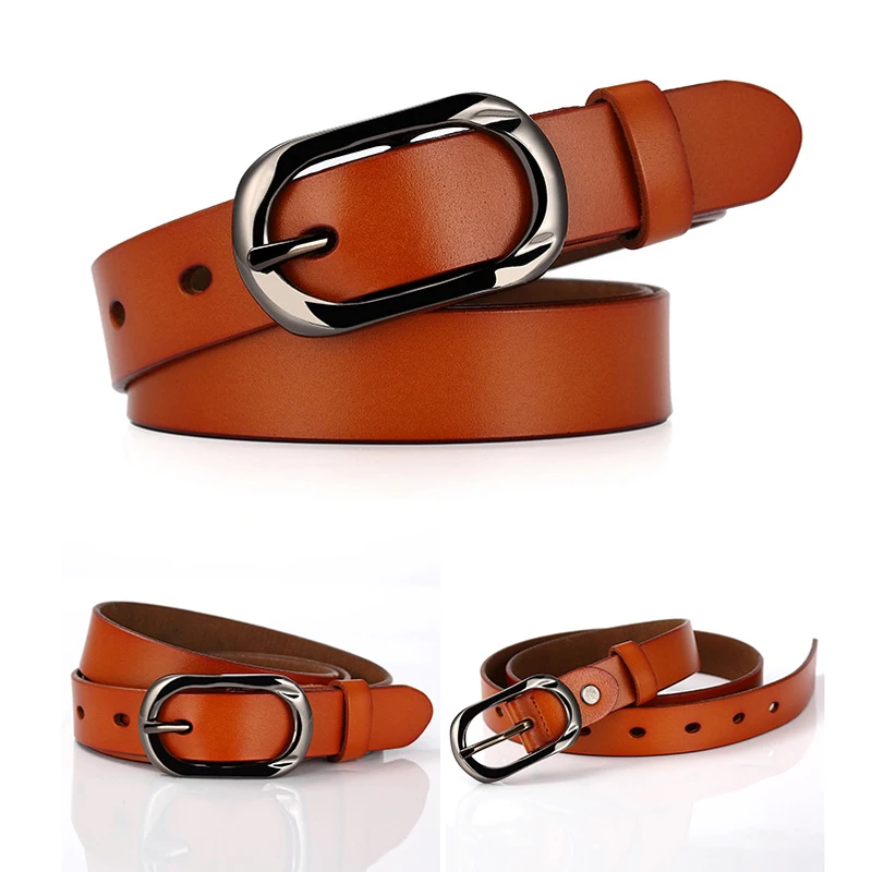 Fashion Women's Leather Belts with Pin Buckle