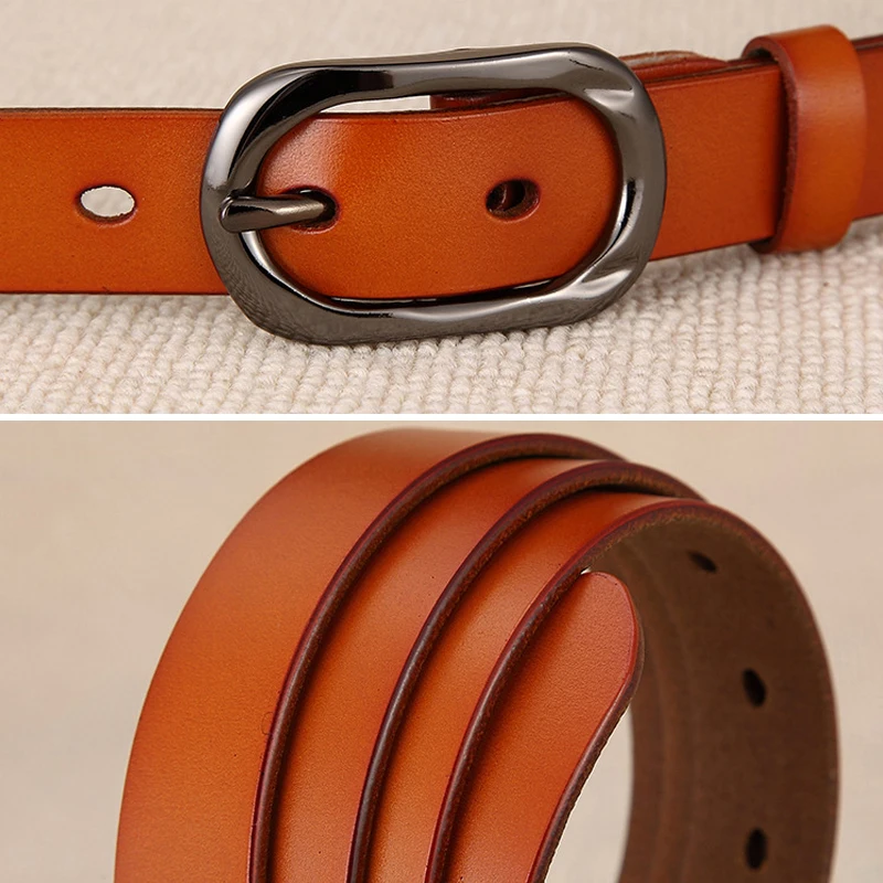 Fashion Women's Leather Belts with Pin Buckle