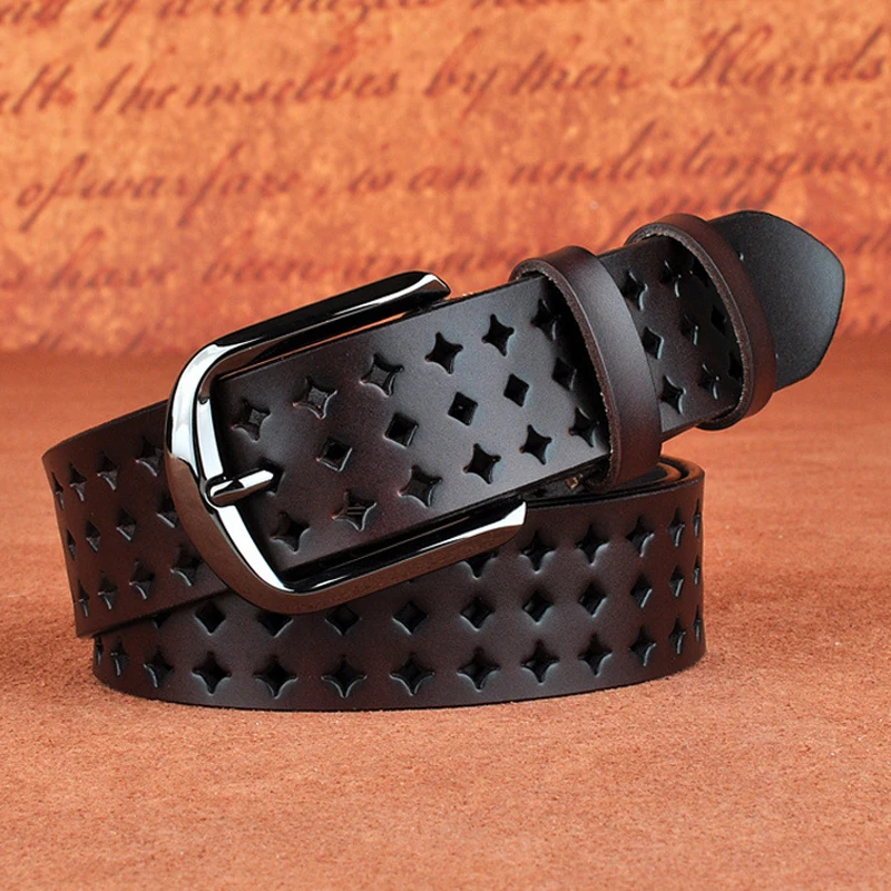 Women’s Hollow Leather Belt for Jeans Pants