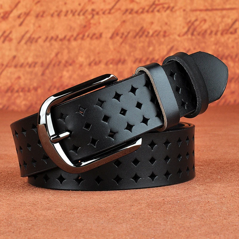 Women’s Hollow Leather Belt for Jeans Pants