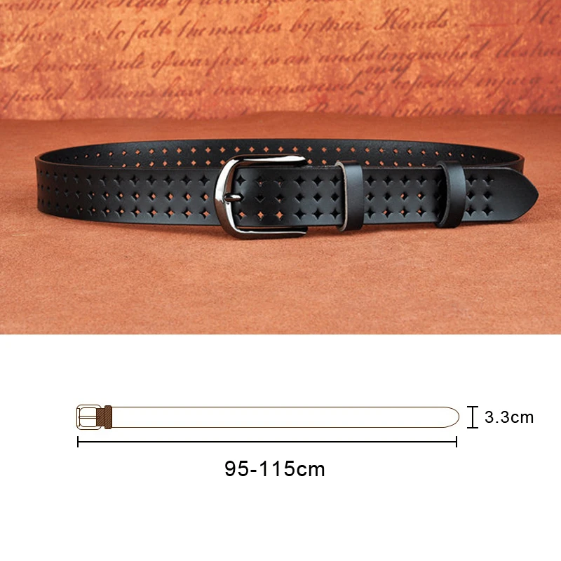 Women’s Hollow Leather Belt for Jeans Pants