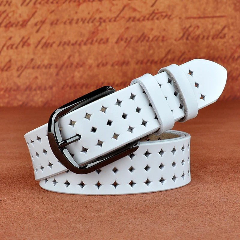 Women’s Hollow Leather Belt for Jeans Pants