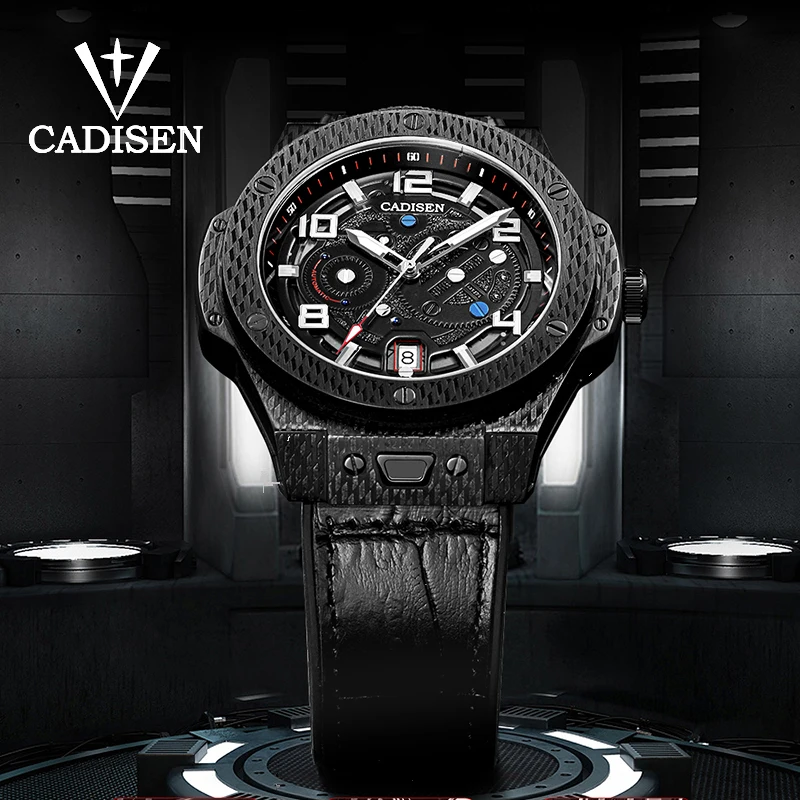 New CADISEN Carbon Fiber Watch