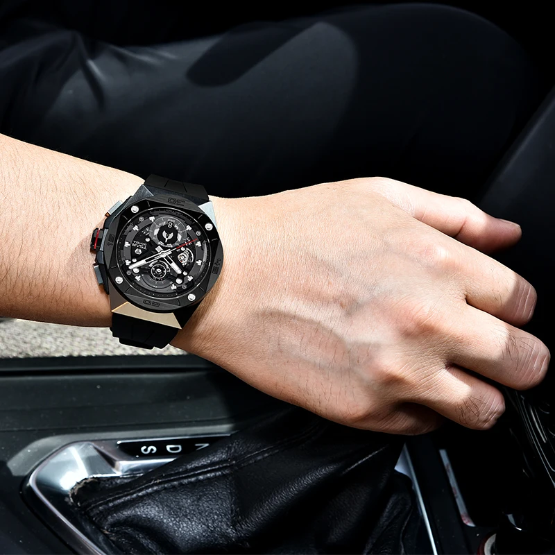 TSAR BOMBA Watch Octagon Luxury Calendar Replica Wristwatch