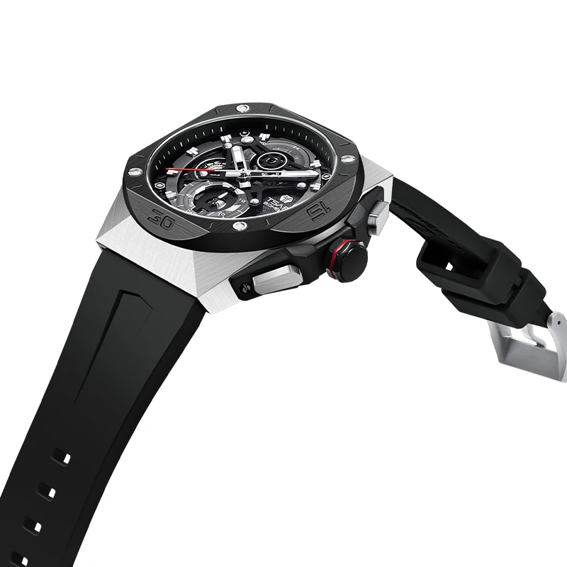 TSAR BOMBA Watch Octagon Luxury Calendar Replica Wristwatch