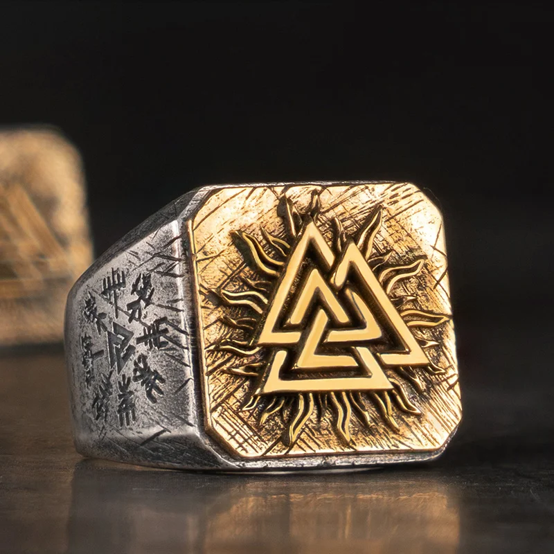 925 Silver Viking Valknut Ring