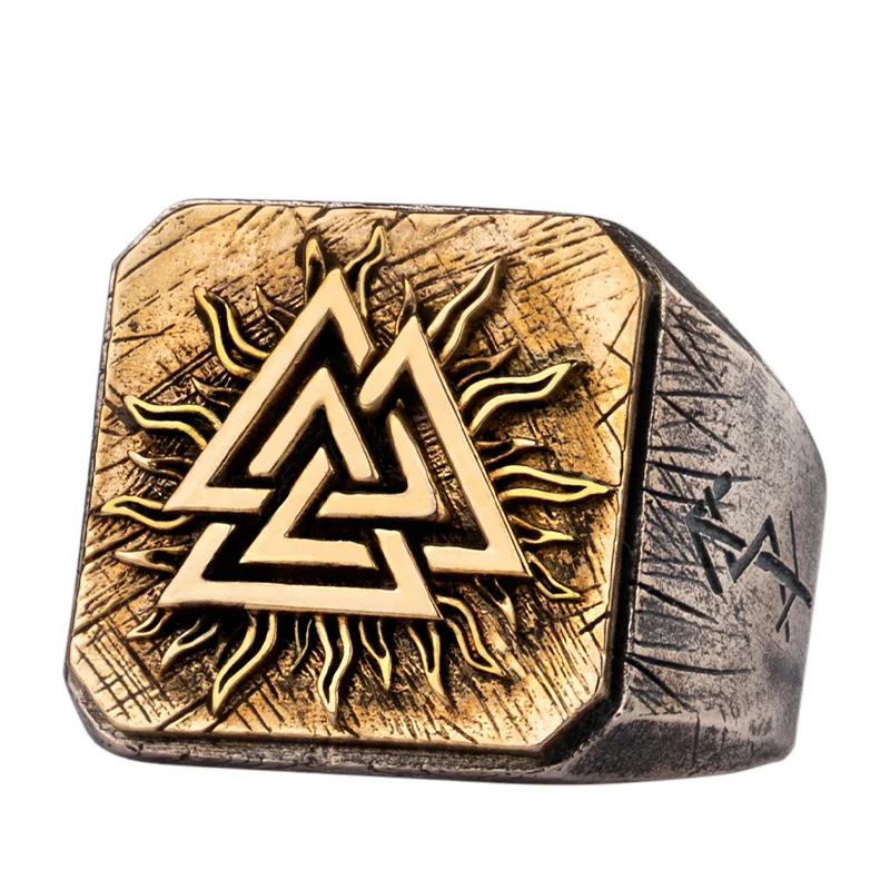 925 Silver Viking Valknut Ring