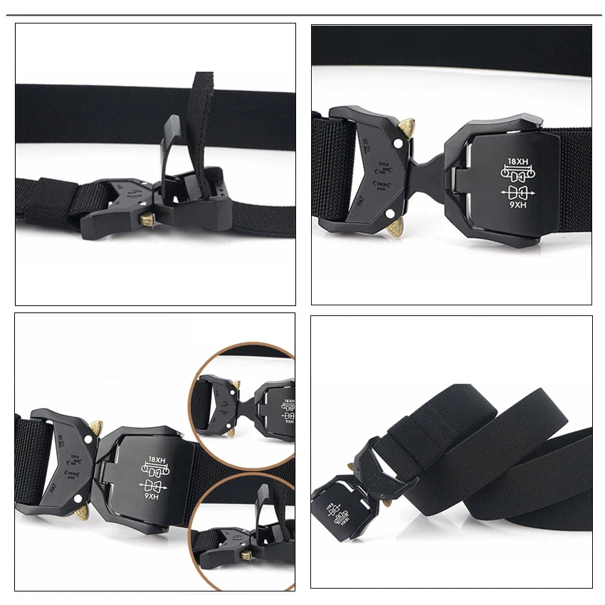 Men's Outdoor Elastic Quick Release Tactical Belts