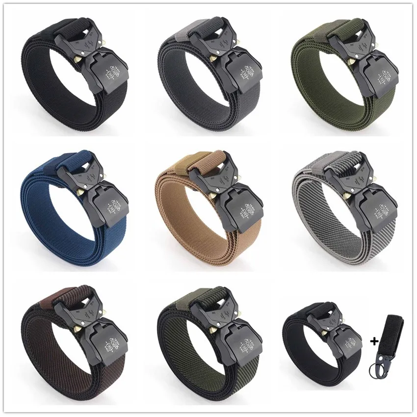 Men's Outdoor Elastic Quick Release Tactical Belts