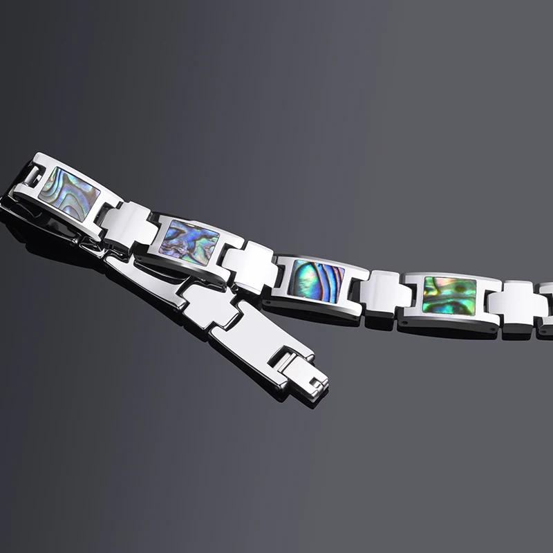 20CM Tungsten Carbide Bracelet with Inlay Sea Shells