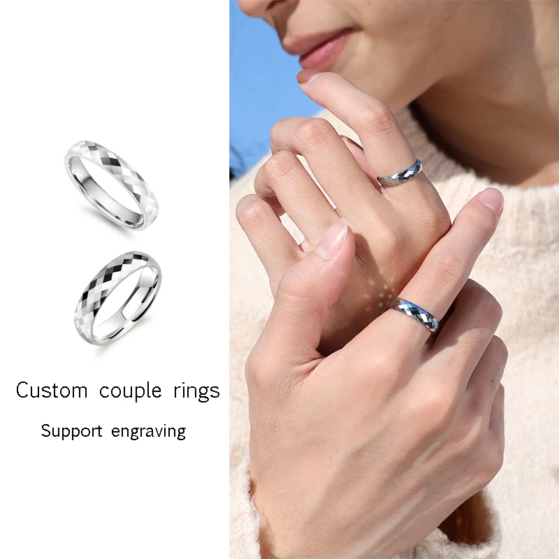 Tungsten Couple Rings High Polished Wedding Bands
