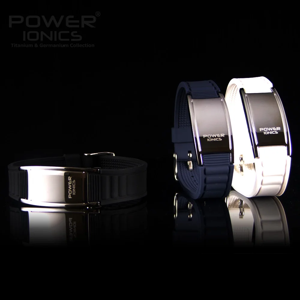 Ion Balance Tourmaline Antifatigue Silicone Titanium Bracelets