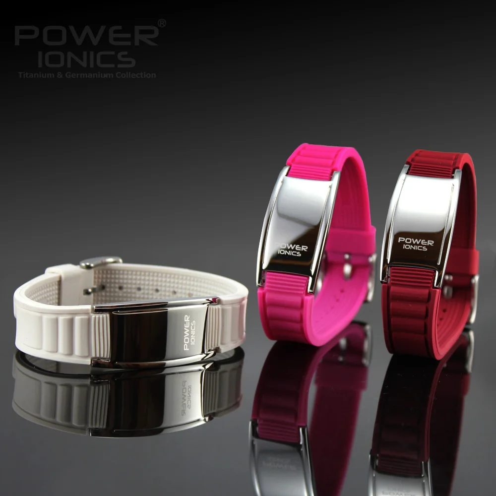 Ion Balance Tourmaline Antifatigue Silicone Titanium Bracelets