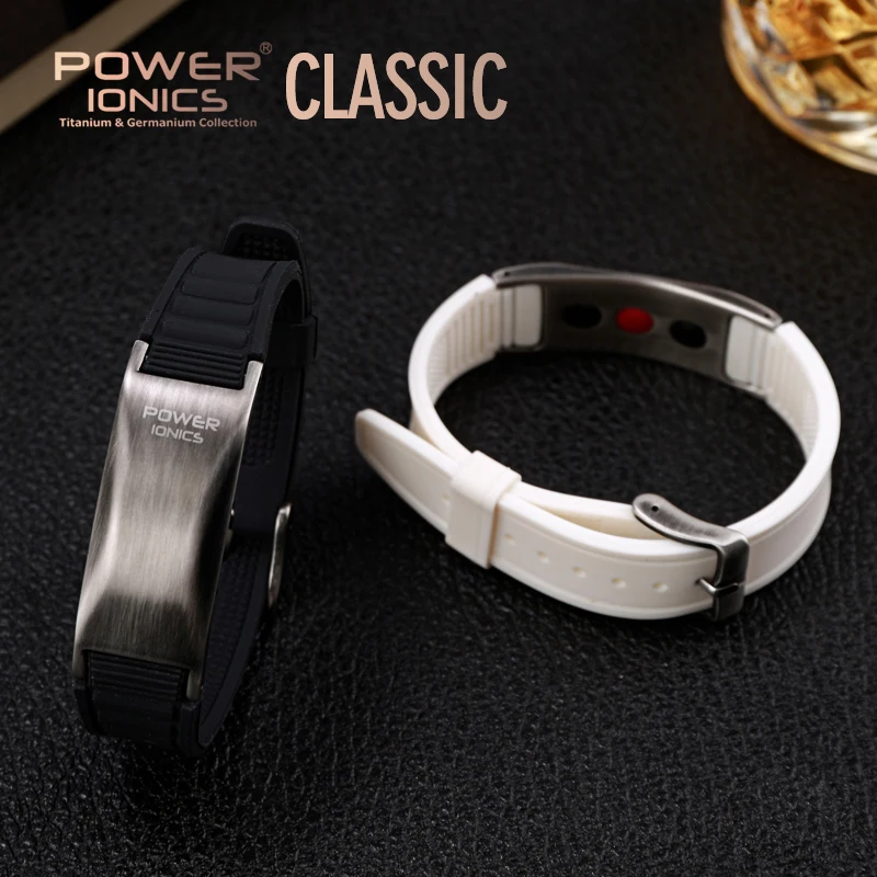 Ion Balance Tourmaline Antifatigue Silicone Titanium Bracelets