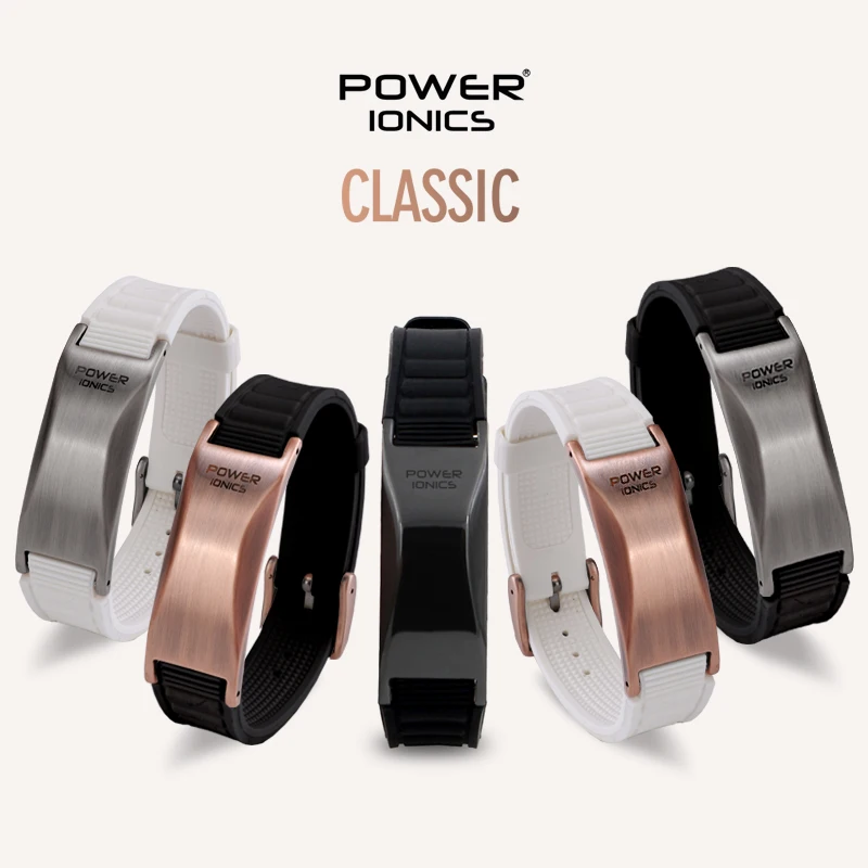 Ion Balance Tourmaline Antifatigue Silicone Titanium Bracelets