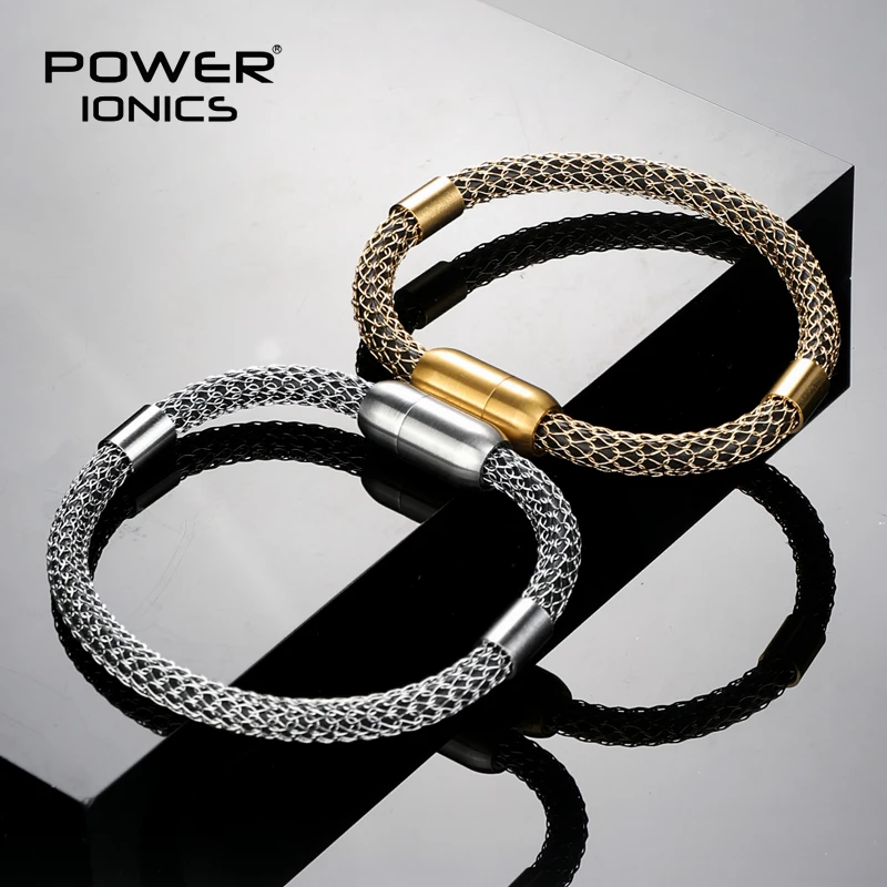 Power Ion Balance 316 Steel Mesh Bracelets