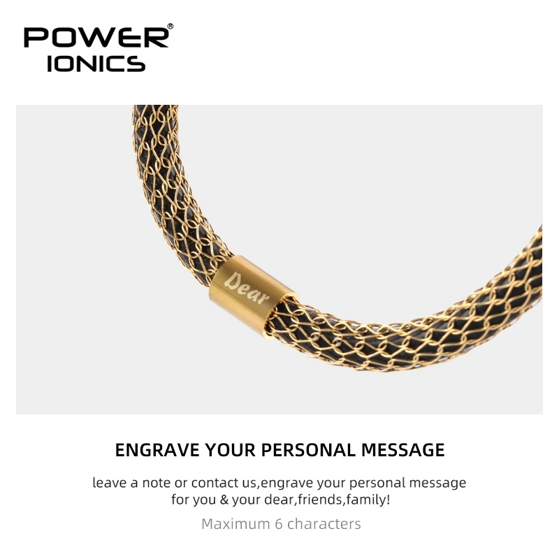 Power Ion Balance 316 Steel Mesh Bracelets