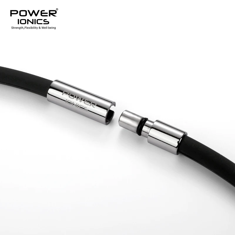 Power Balance Necklace Tourmaline Black Carbon Fiber Square Pendant