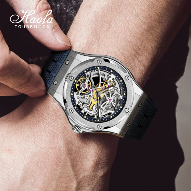 HAOFA 1913 Skeleton Watches 80 Hours Power Reserve