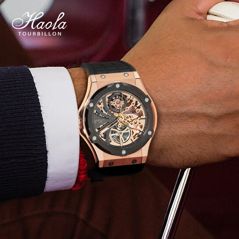 Trendy HAOFA Avant-Garde Skeleton Automatic Watch