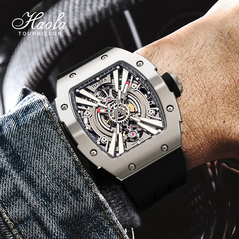 Haofa Sapphire Luminous Skeleton Self Wind Watch