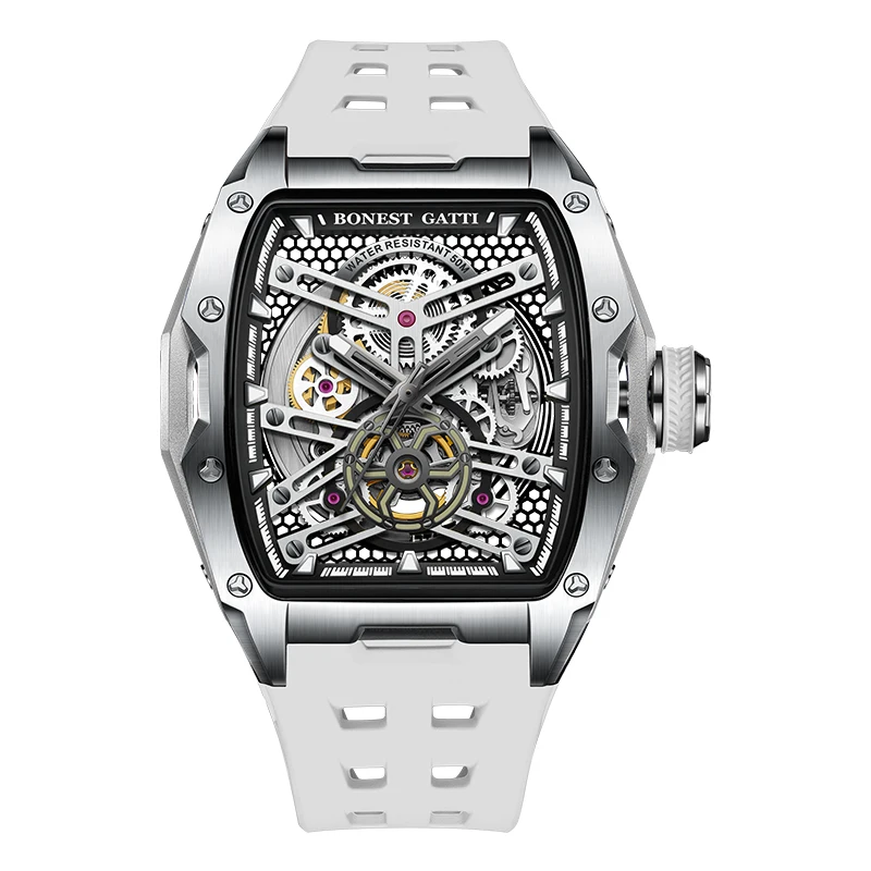 Bonest Gatti 5atm Skeleton Sport Watches for Men