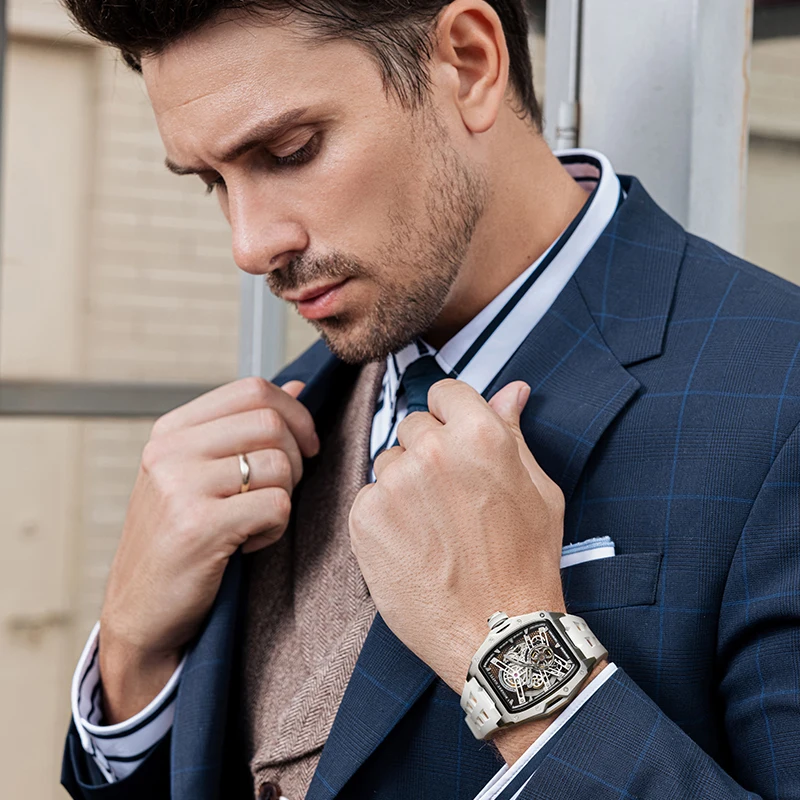 Bonest Gatti 5atm Skeleton Sport Watches for Men