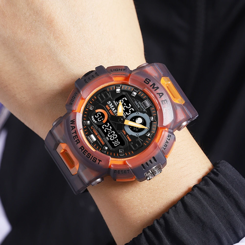 Sports Dual Display Watch for Men Led Digital Quartz