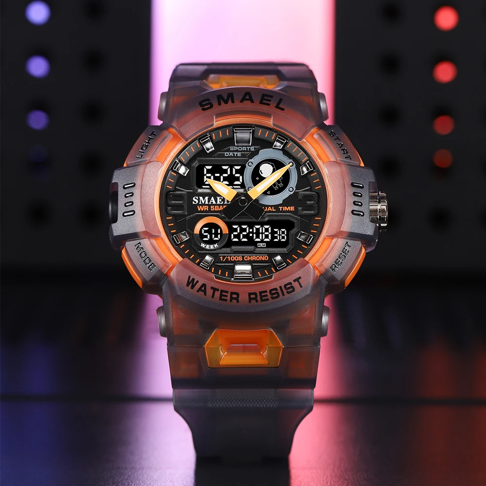 Sports Dual Display Watch for Men Led Digital Quartz