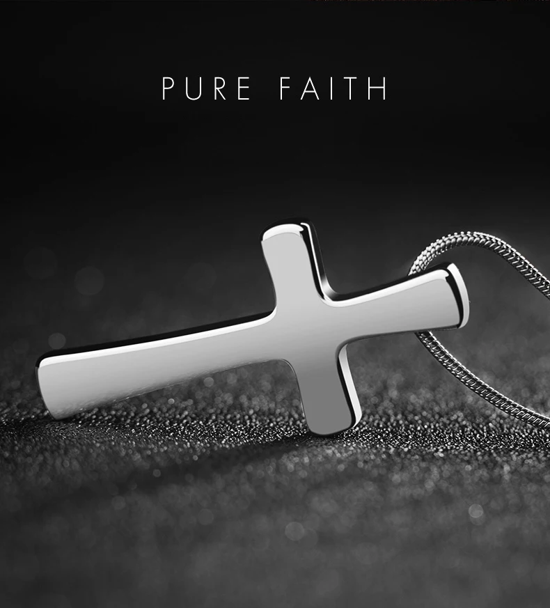Cross Pendant Polished Scratch Proof Tungsten Steel