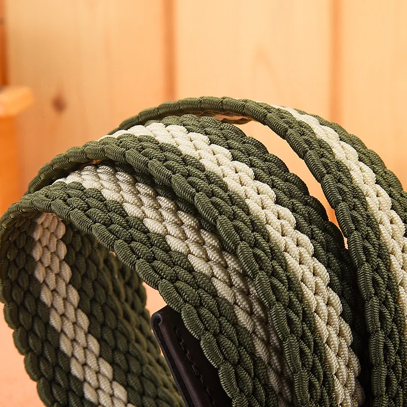 Fashion Casual Stretch Woven Belt Perfect for Jeans Mixed Color Braided Strap