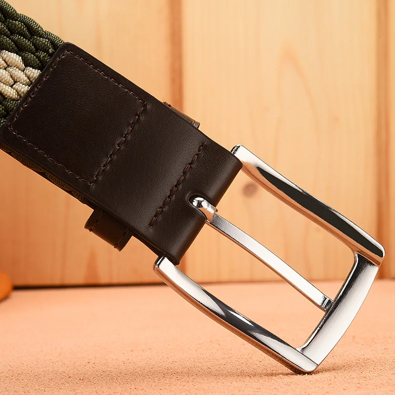 Fashion Casual Stretch Woven Belt Perfect for Jeans Mixed Color Braided Strap