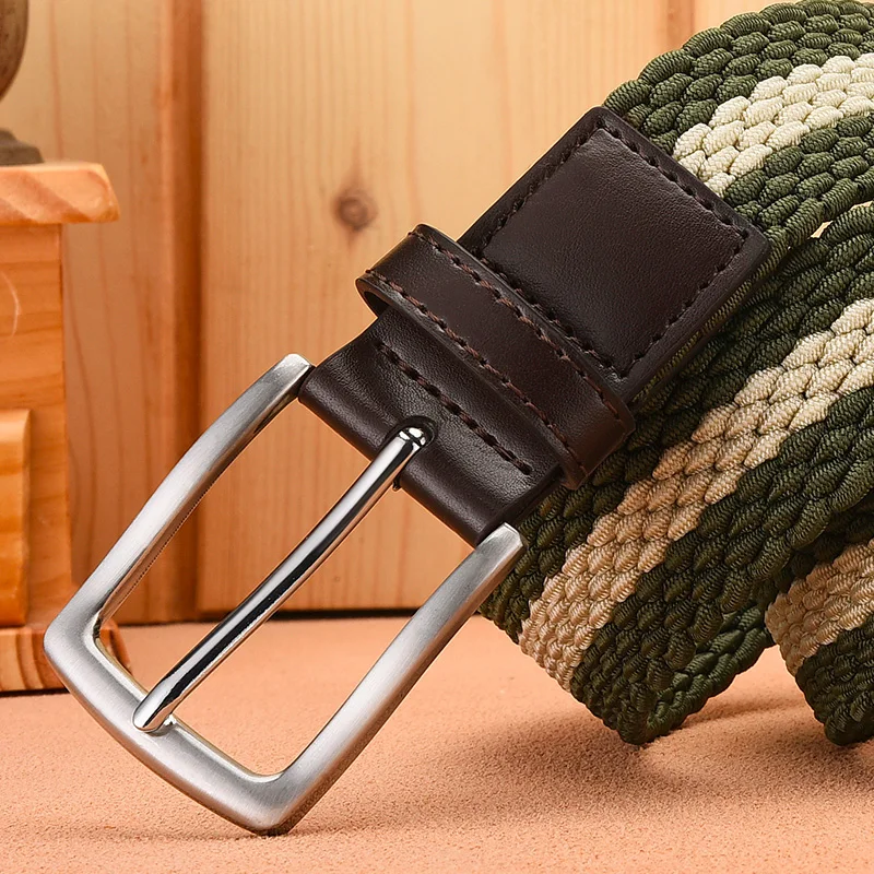 Fashion Casual Stretch Woven Belt Perfect for Jeans Mixed Color Braided Strap