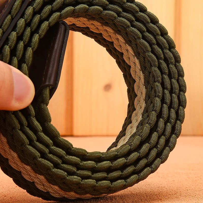 Fashion Casual Stretch Woven Belt Perfect for Jeans Mixed Color Braided Strap