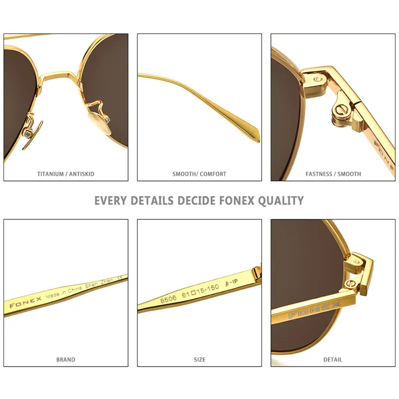 Pure Titanium Polarized Sunglasses for Men UV400